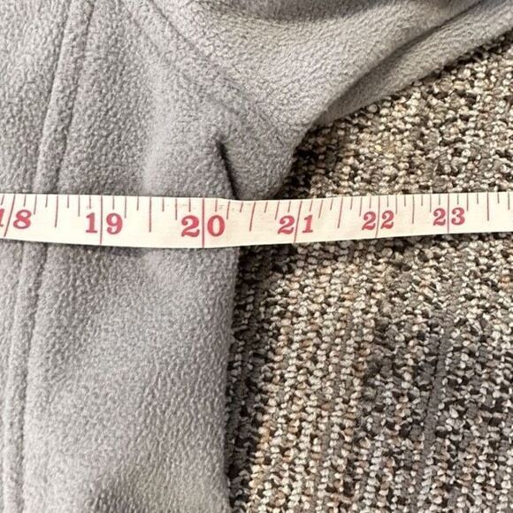 Lands' End Women's Fleece Mid Weight Full Zip Jacket Grey Size M Zip Up Pockets - Picture 5 of 9